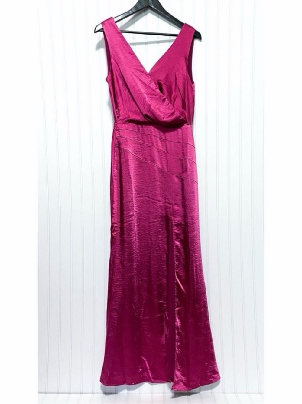 Adelyn Rae Pink Side Slit Tasha Gown Maxi Dress